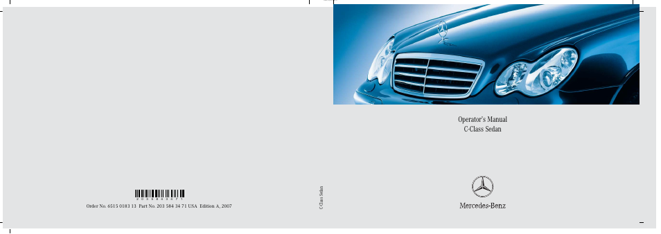 Mercedes-Benz C-Class 2007 Owners Manual User Manual | 441 pages