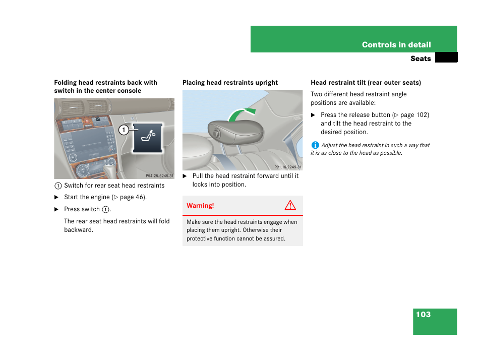 Mercedes-Benz C-Class 2007 Owners Manual User Manual | Page 104 / 441