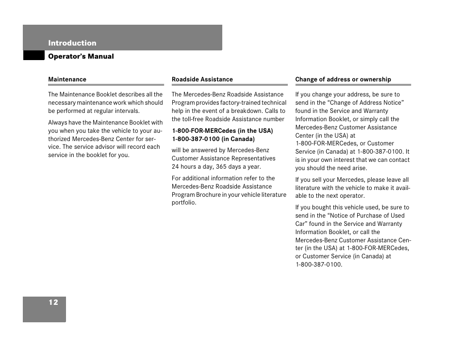 Mercedes-Benz C-Class 2007 Owners Manual User Manual | Page 13 / 441
