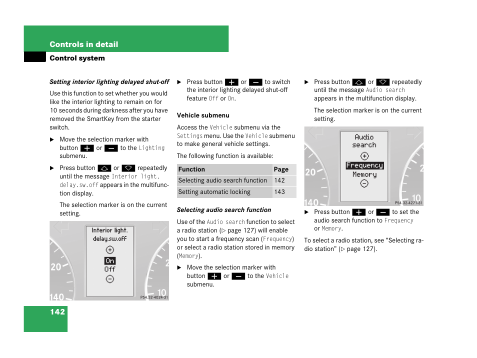 Mercedes-Benz C-Class 2007 Owners Manual User Manual | Page 143 / 441