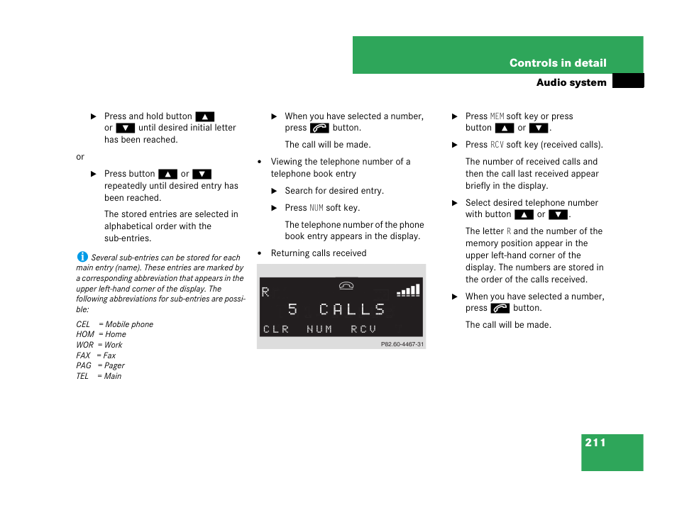 Mercedes-Benz C-Class 2007 Owners Manual User Manual | Page 212 / 441
