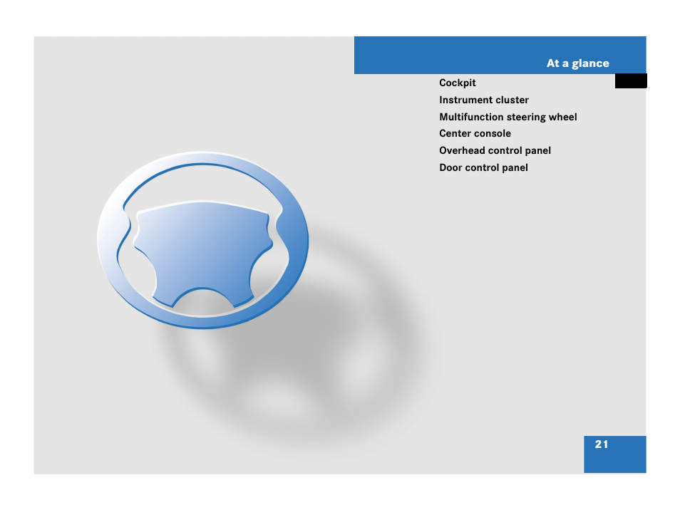 At a glance | Mercedes-Benz C-Class 2007 Owners Manual User Manual | Page 22 / 441