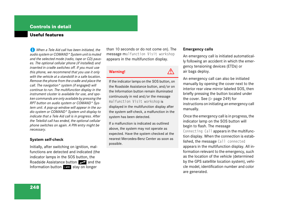 Mercedes-Benz C-Class 2007 Owners Manual User Manual | Page 249 / 441