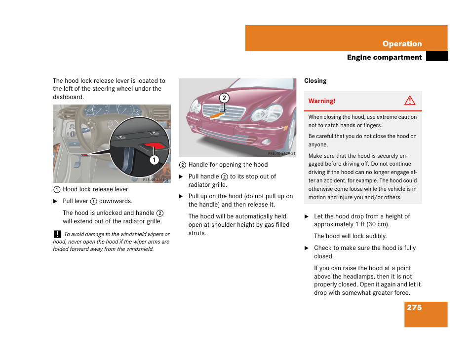 Mercedes-Benz C-Class 2007 Owners Manual User Manual | Page 276 / 441