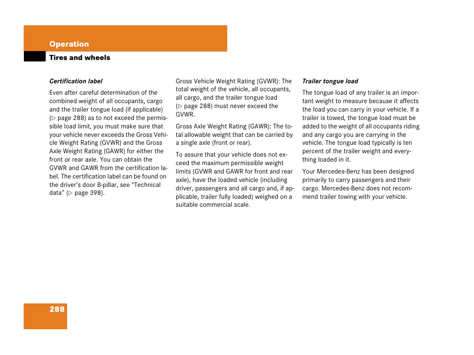 Mercedes-Benz C-Class 2007 Owners Manual User Manual | Page 289 / 441