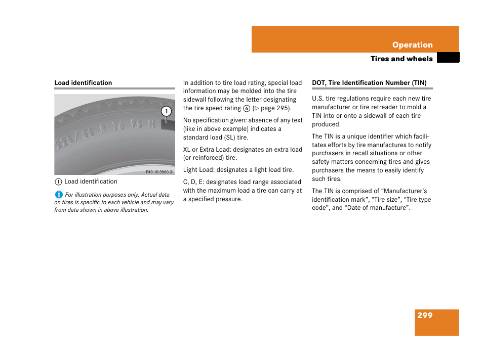 Load identification, See “load identification | Mercedes-Benz C-Class 2007 Owners Manual User Manual | Page 300 / 441