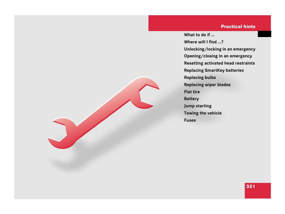 Practical hints | Mercedes-Benz C-Class 2007 Owners Manual User Manual | Page 322 / 441