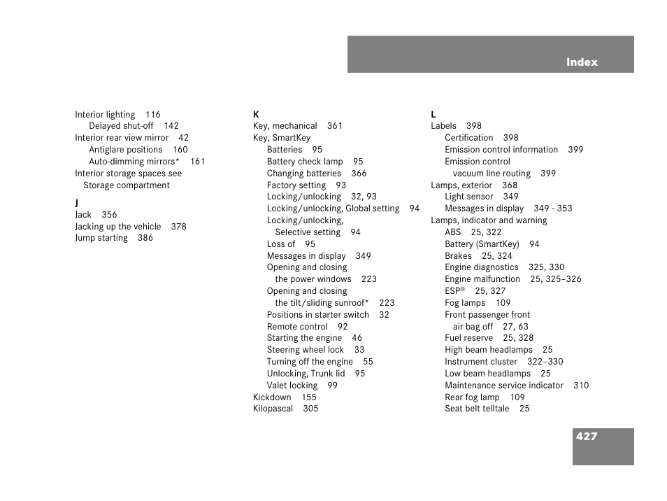 Mercedes-Benz C-Class 2007 Owners Manual User Manual | Page 428 / 441