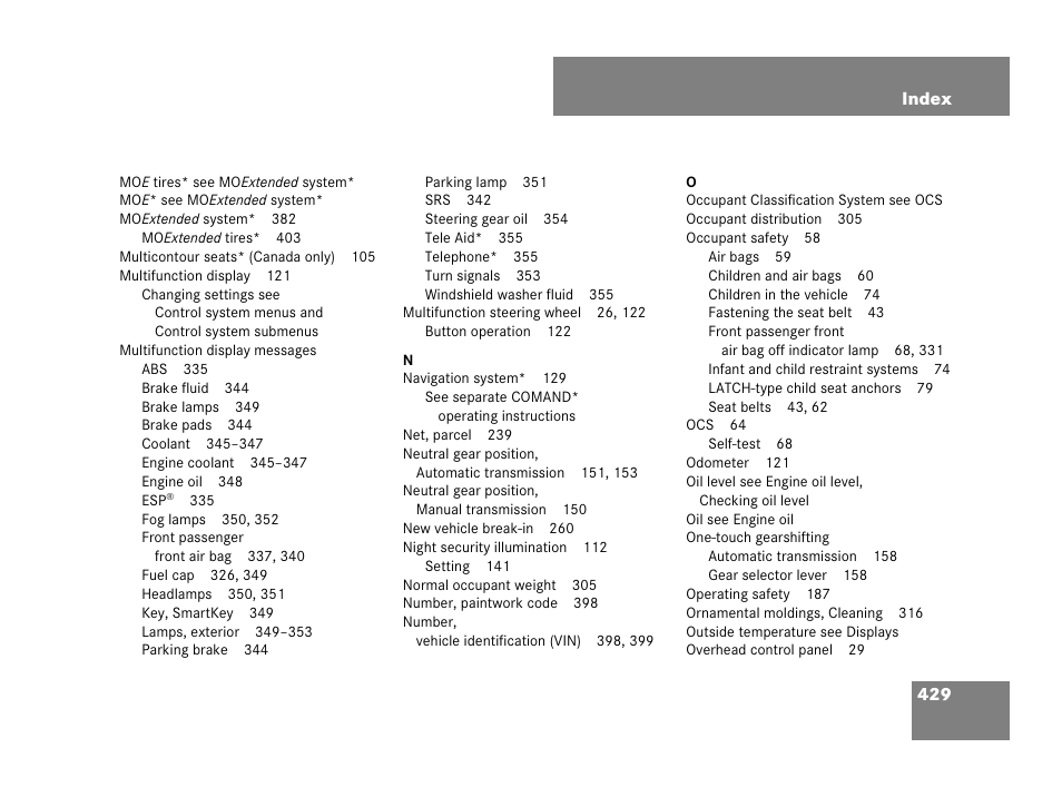 Mercedes-Benz C-Class 2007 Owners Manual User Manual | Page 430 / 441