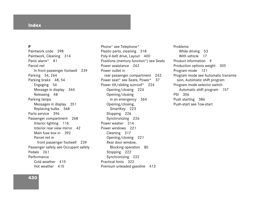 Mercedes-Benz C-Class 2007 Owners Manual User Manual | Page 431 / 441