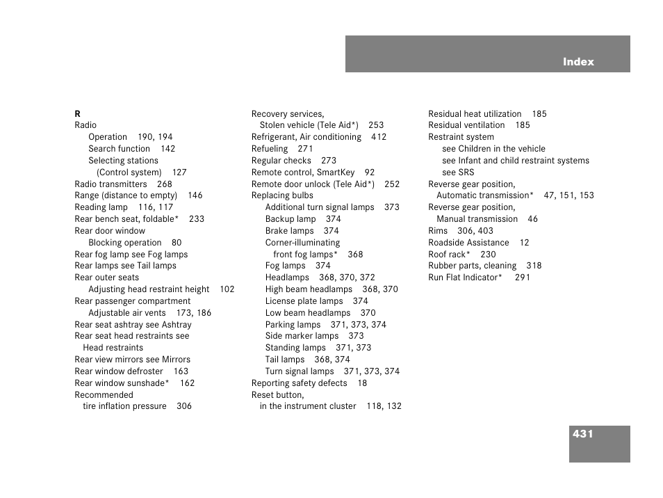 Mercedes-Benz C-Class 2007 Owners Manual User Manual | Page 432 / 441