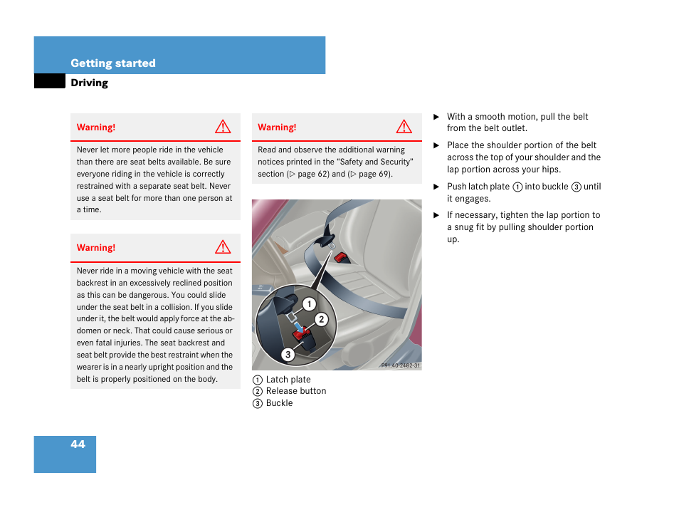 Mercedes-Benz C-Class 2007 Owners Manual User Manual | Page 45 / 441