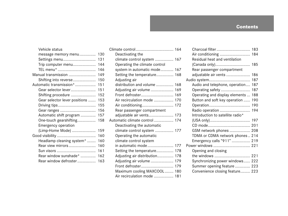 Mercedes-Benz C-Class 2007 Owners Manual User Manual | Page 6 / 441