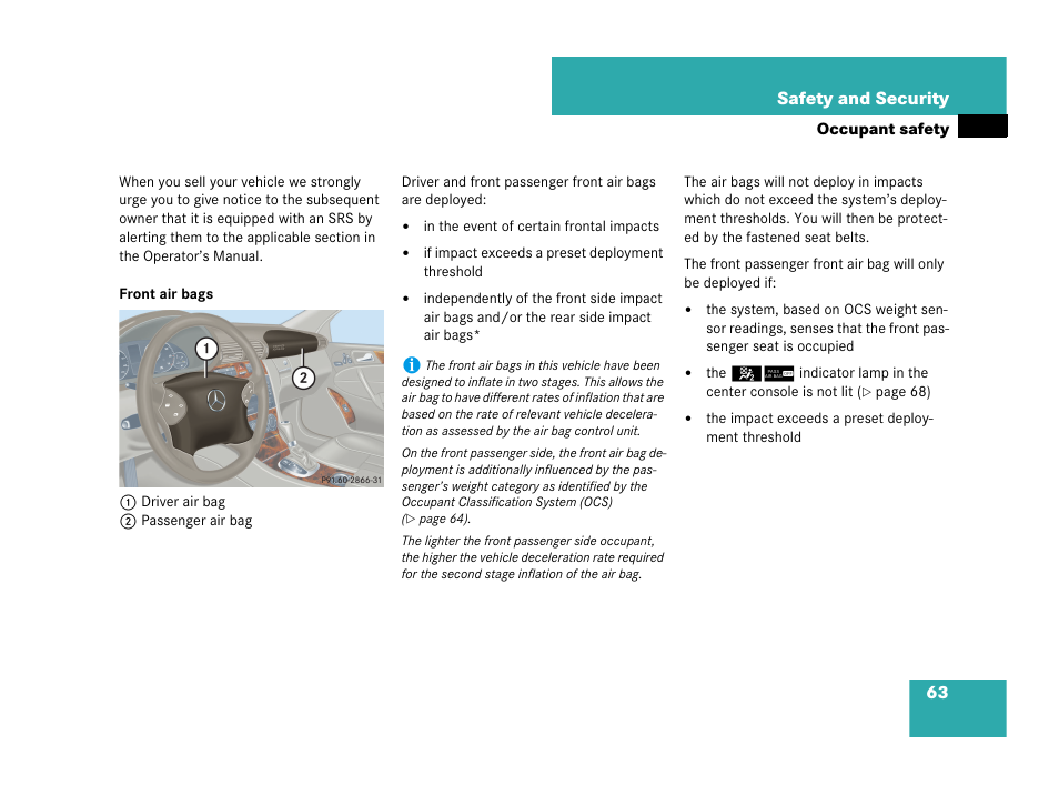 Mercedes-Benz C-Class 2007 Owners Manual User Manual | Page 64 / 441