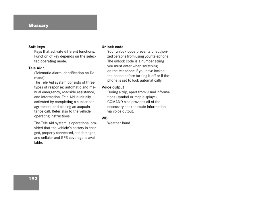 Mercedes-Benz CLK-Coupe 2007 COMAND Manual User Manual | Page 194 / 202