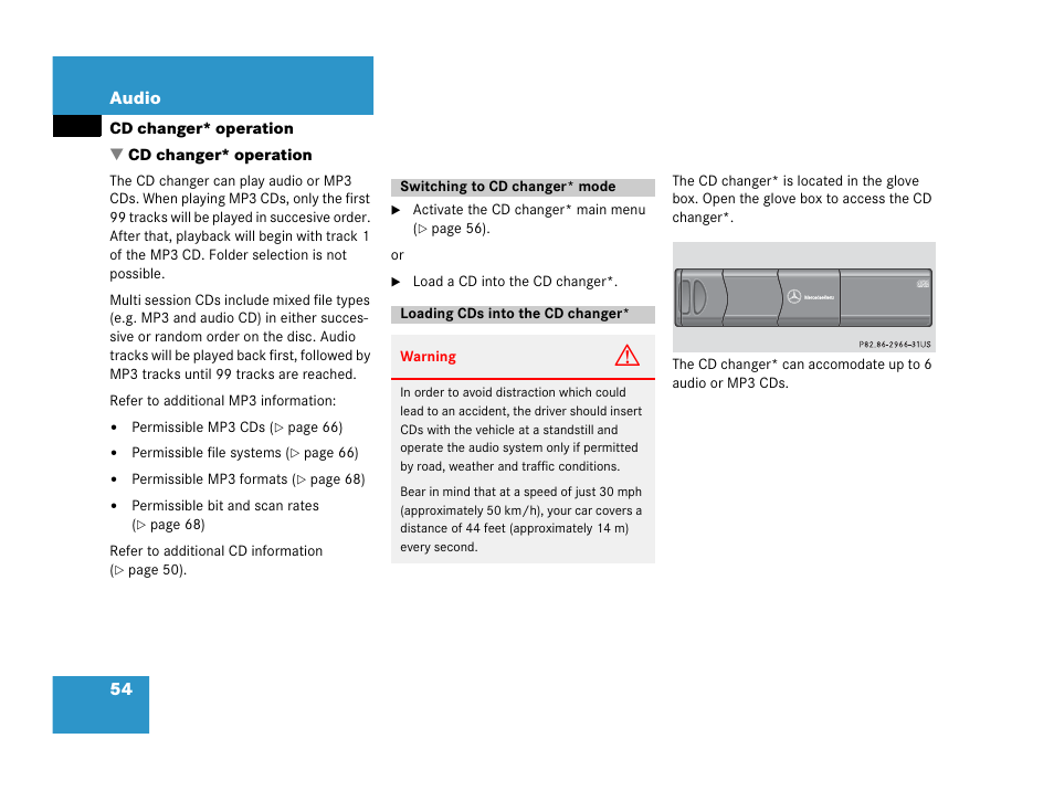 Mercedes-Benz CLK-Coupe 2007 COMAND Manual User Manual | Page 56 / 202
