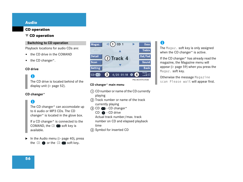 Mercedes-Benz CLK-Coupe 2007 COMAND Manual User Manual | Page 58 / 202