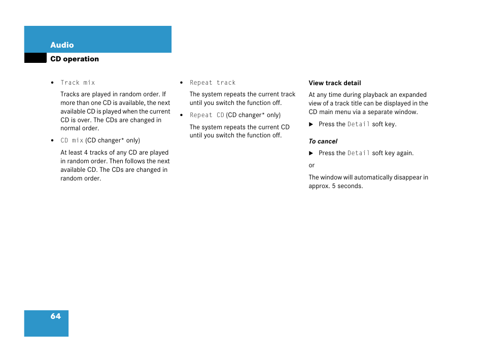 Mercedes-Benz CLK-Coupe 2007 COMAND Manual User Manual | Page 66 / 202