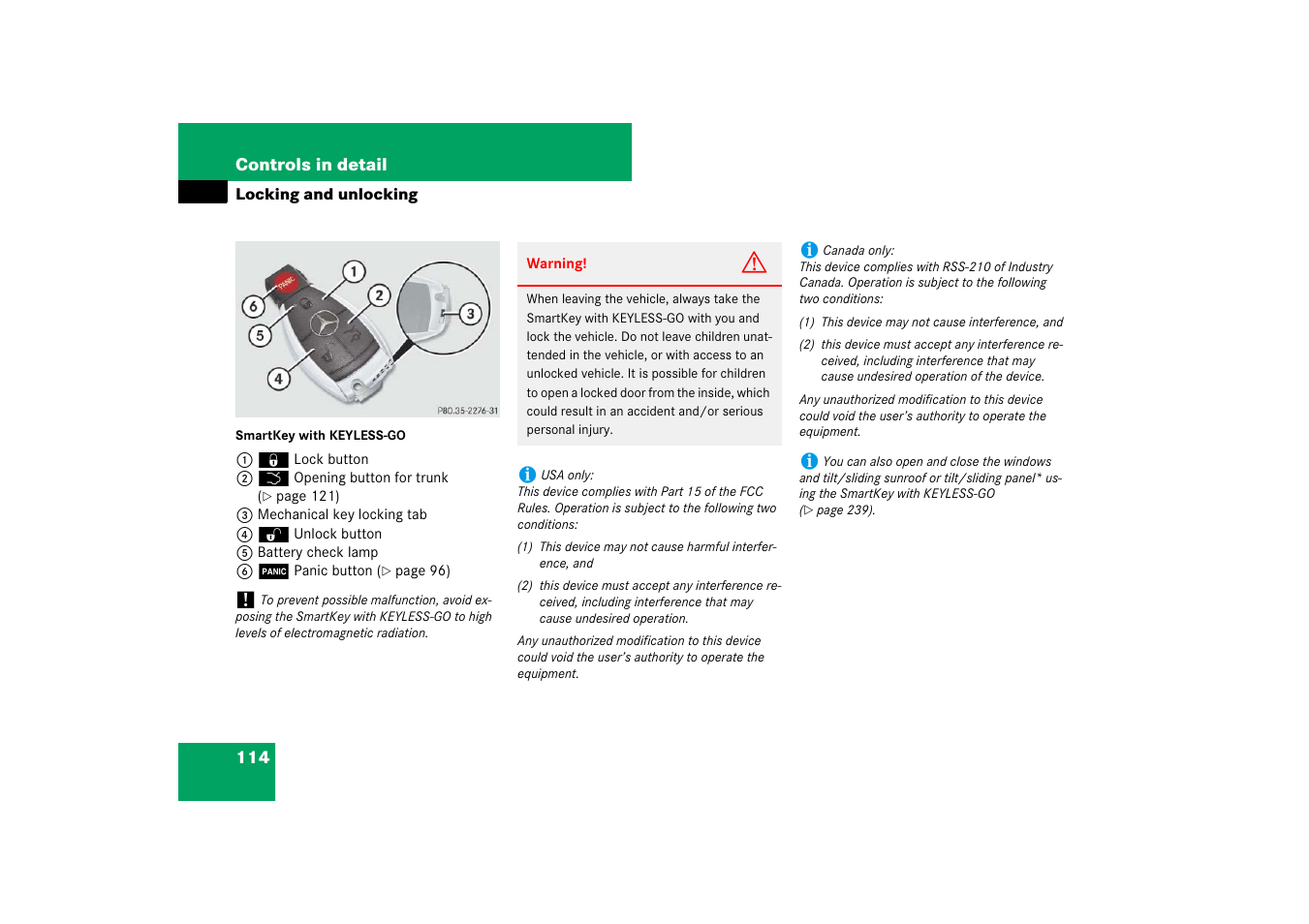 Mercedes-Benz E-Class 2007 Owners Manual User Manual | Page 115 / 522