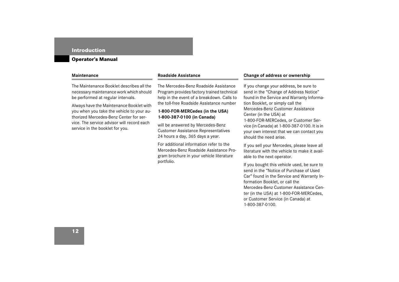 Change of address or ownership | Mercedes-Benz E-Class 2007 Owners Manual User Manual | Page 13 / 522