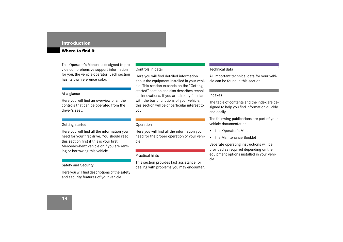 Where to find it | Mercedes-Benz E-Class 2007 Owners Manual User Manual | Page 15 / 522