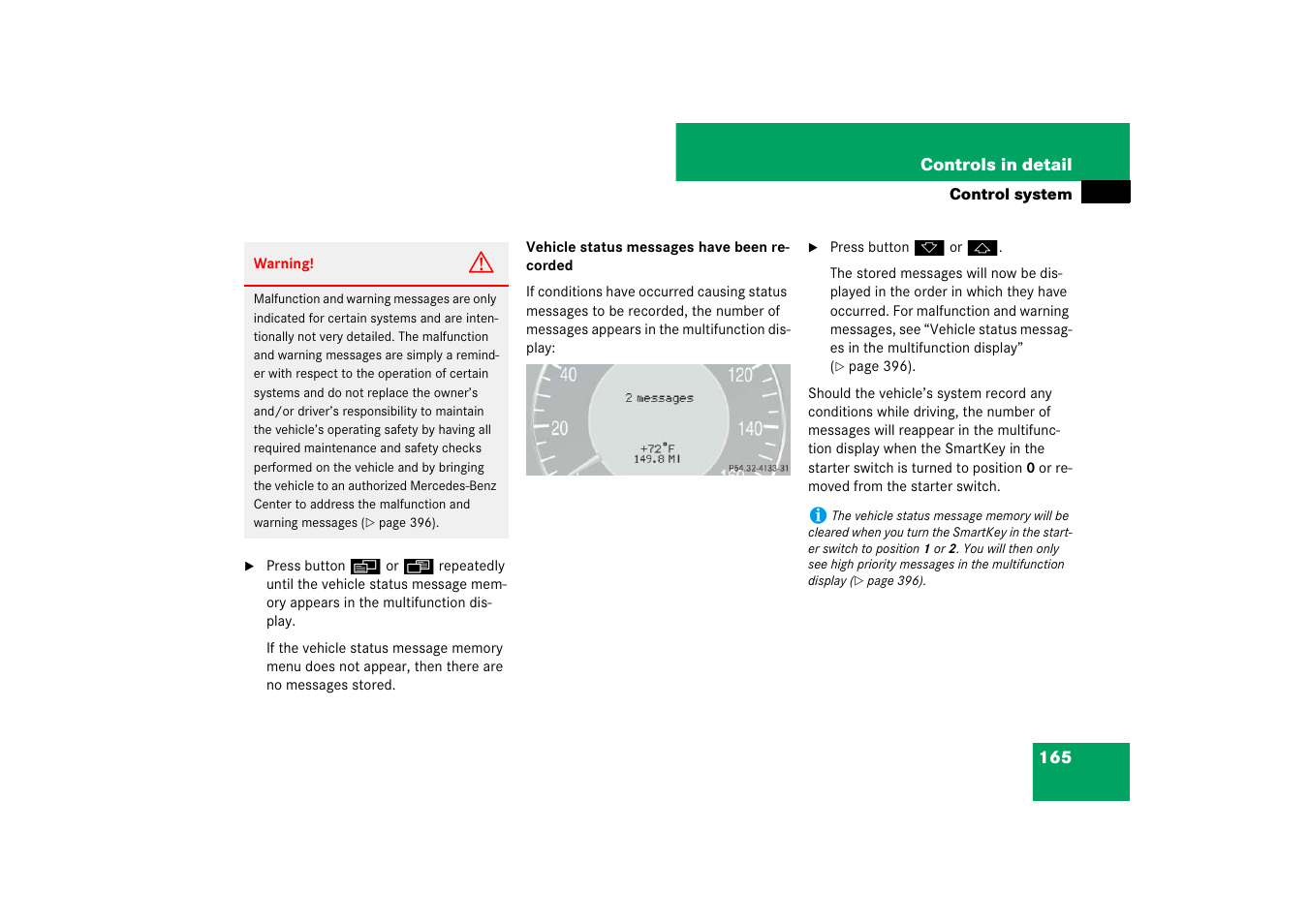Mercedes-Benz E-Class 2007 Owners Manual User Manual | Page 166 / 522