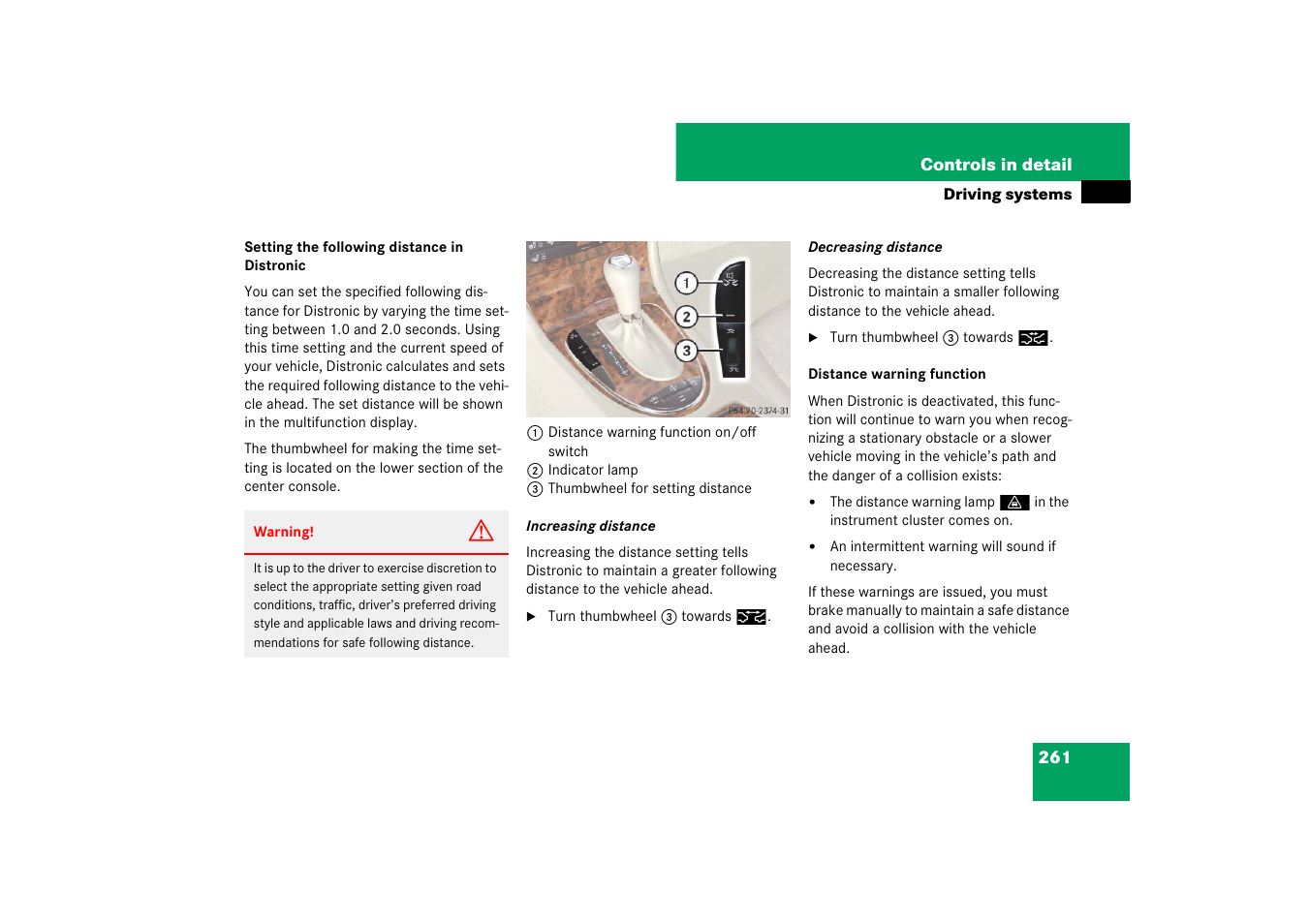 Mercedes-Benz E-Class 2007 Owners Manual User Manual | Page 262 / 522