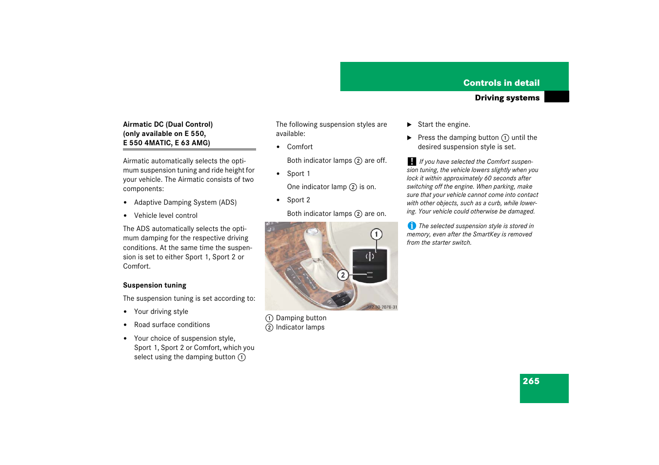 Sion tuning | Mercedes-Benz E-Class 2007 Owners Manual User Manual | Page 266 / 522