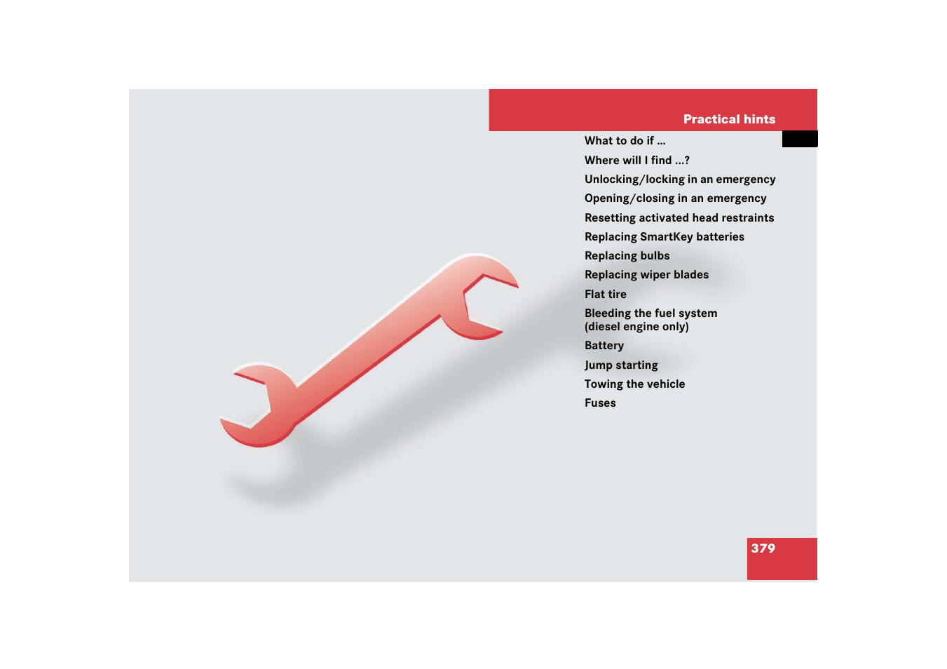 Practical hints | Mercedes-Benz E-Class 2007 Owners Manual User Manual | Page 380 / 522