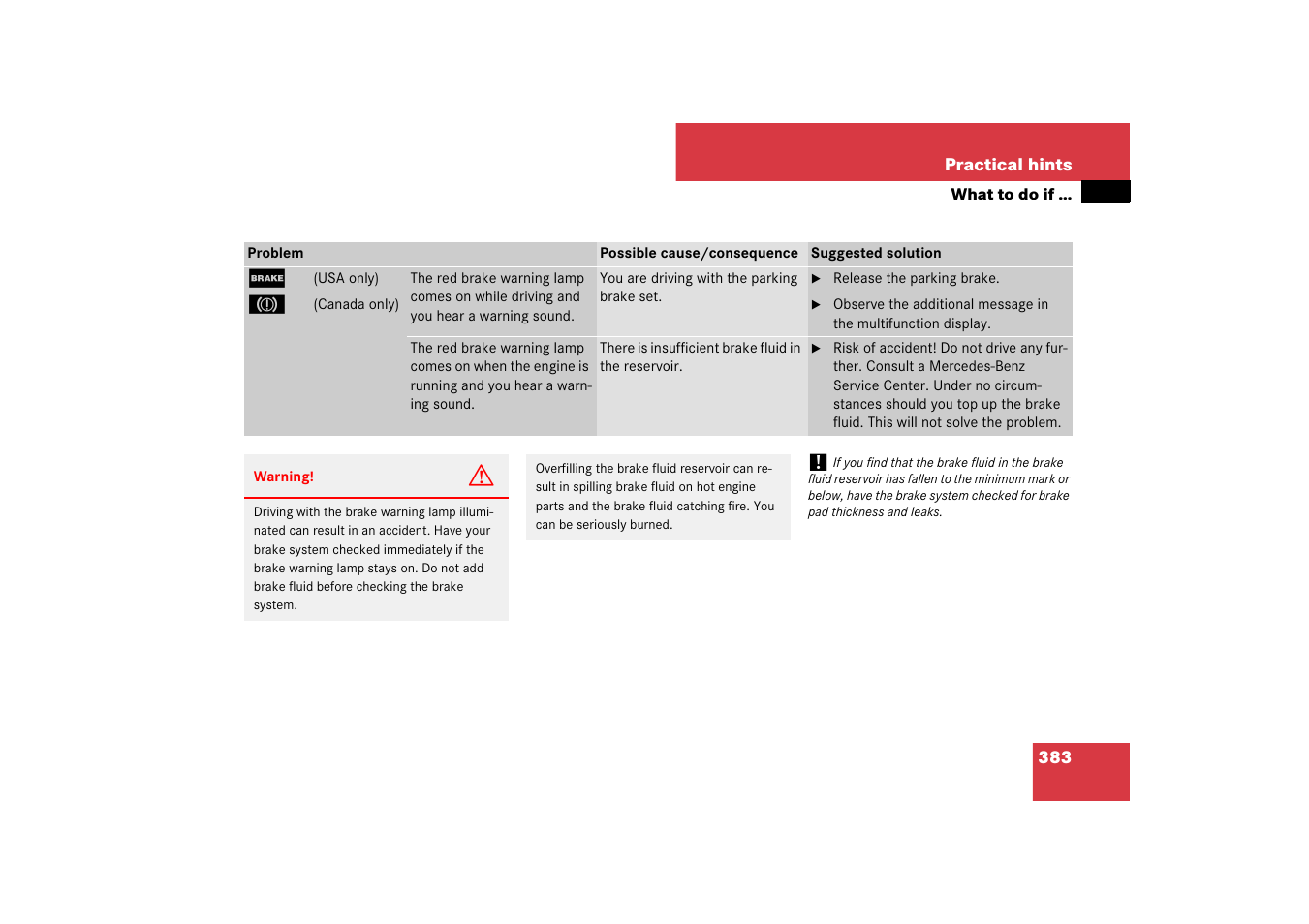 Is released | Mercedes-Benz E-Class 2007 Owners Manual User Manual | Page 384 / 522