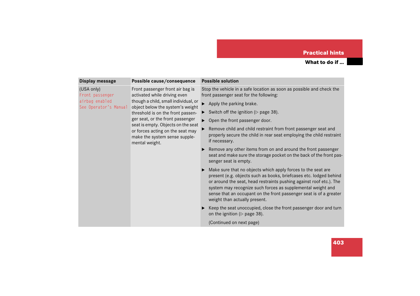 Mercedes-Benz E-Class 2007 Owners Manual User Manual | Page 404 / 522