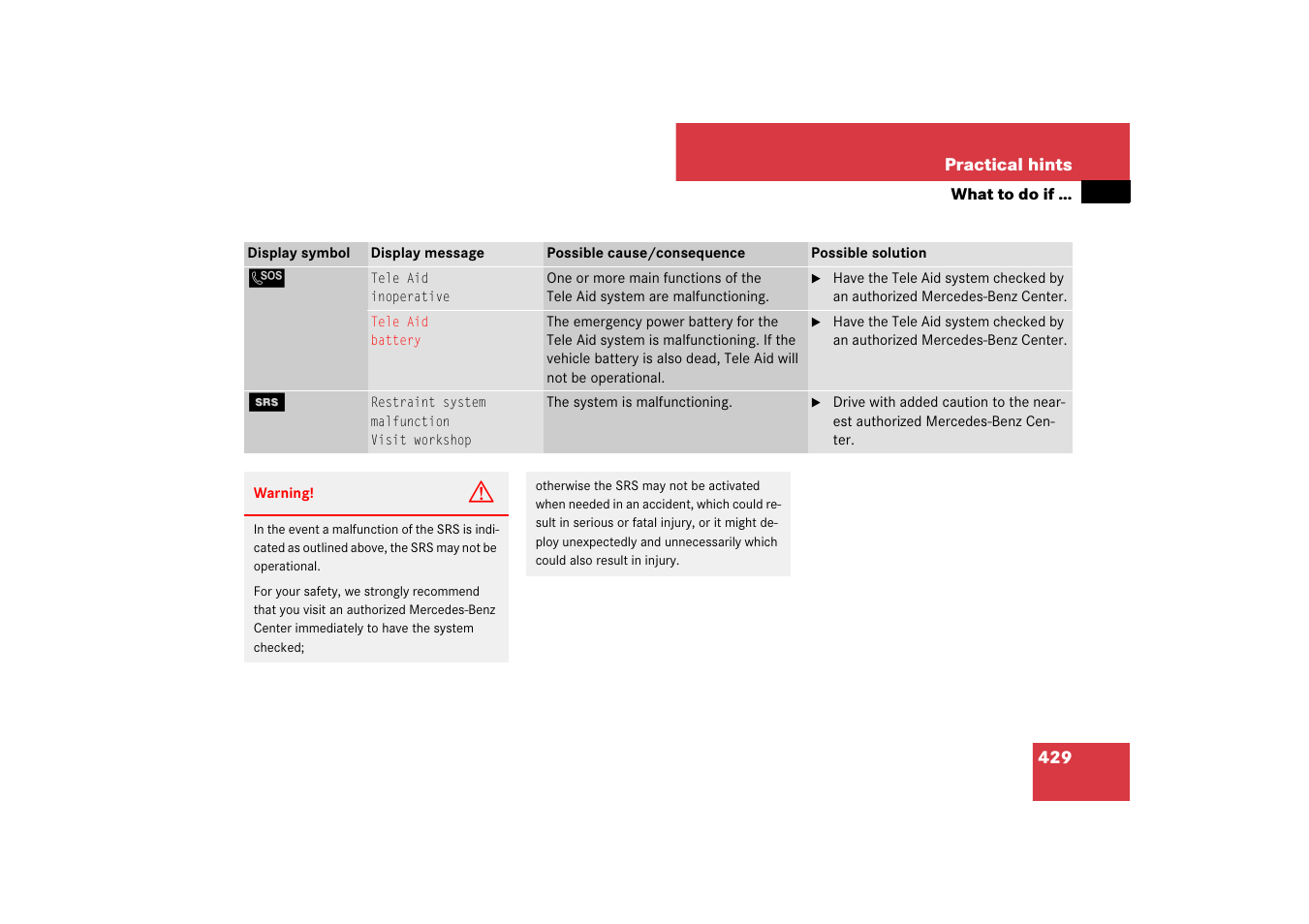 Mercedes-Benz E-Class 2007 Owners Manual User Manual | Page 430 / 522