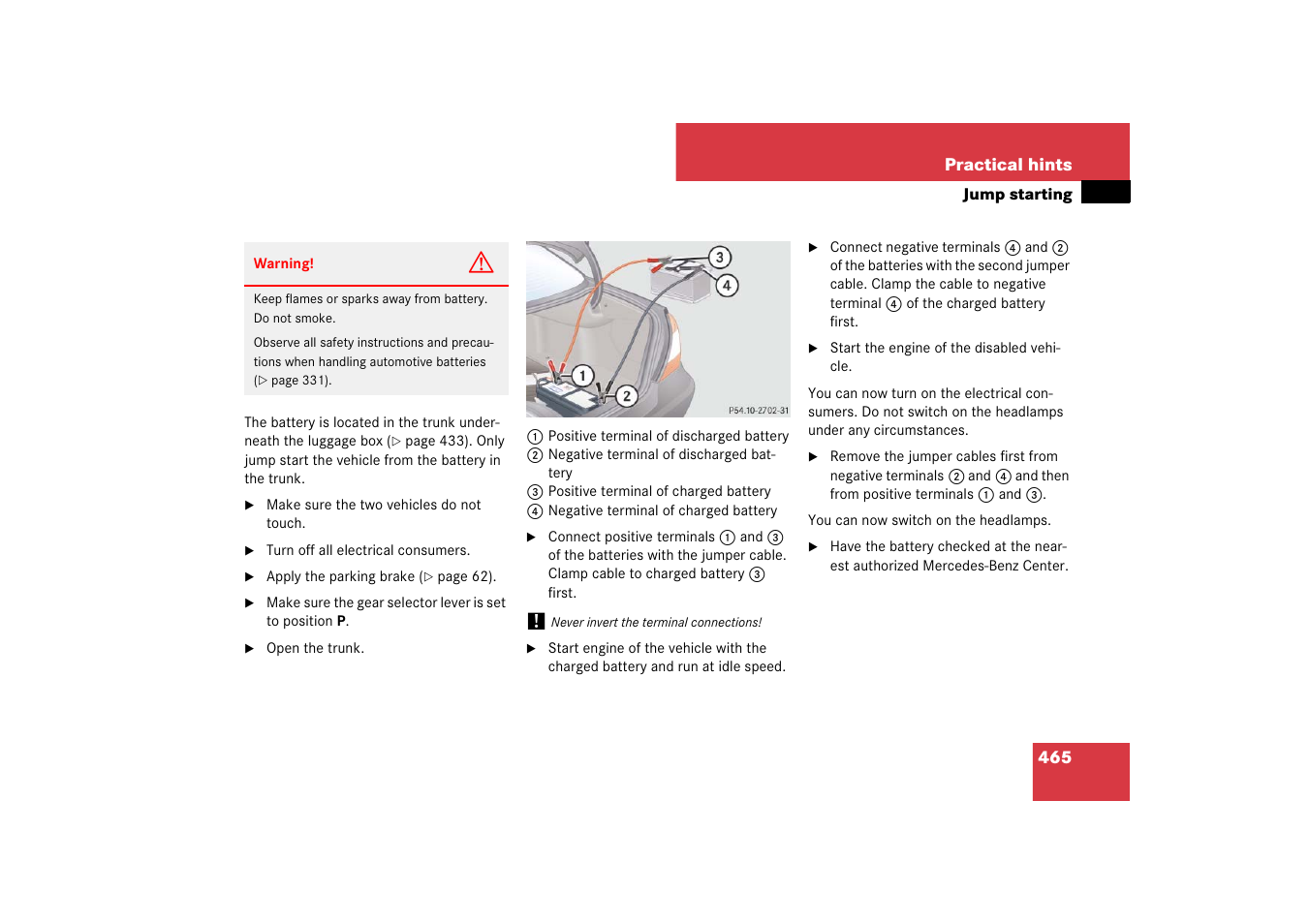 Mercedes-Benz E-Class 2007 Owners Manual User Manual | Page 466 / 522