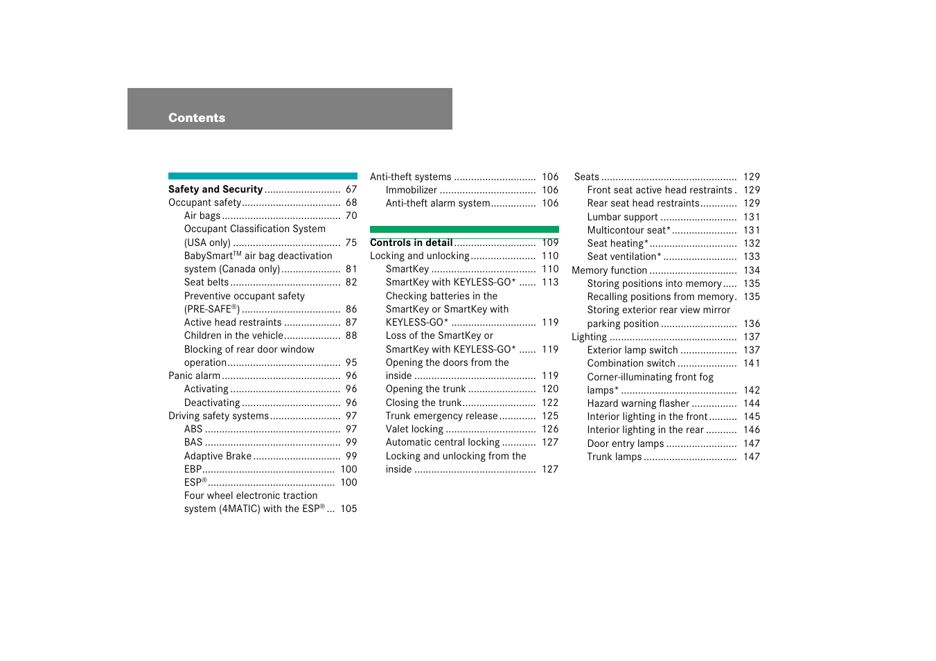 Mercedes-Benz E-Class 2007 Owners Manual User Manual | Page 5 / 522