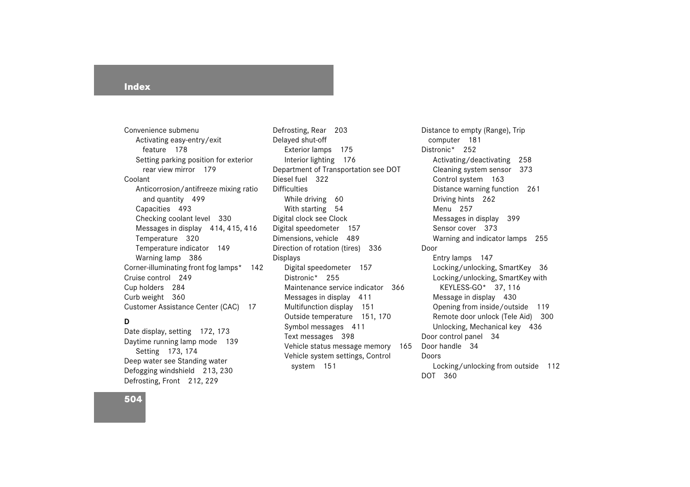 Mercedes-Benz E-Class 2007 Owners Manual User Manual | Page 505 / 522