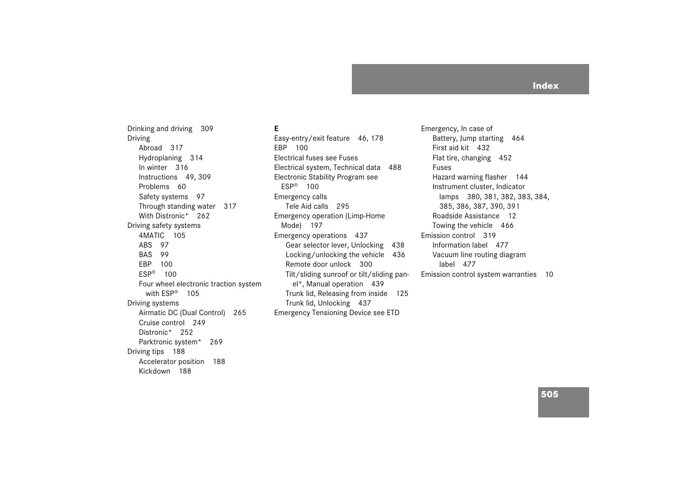 Mercedes-Benz E-Class 2007 Owners Manual User Manual | Page 506 / 522