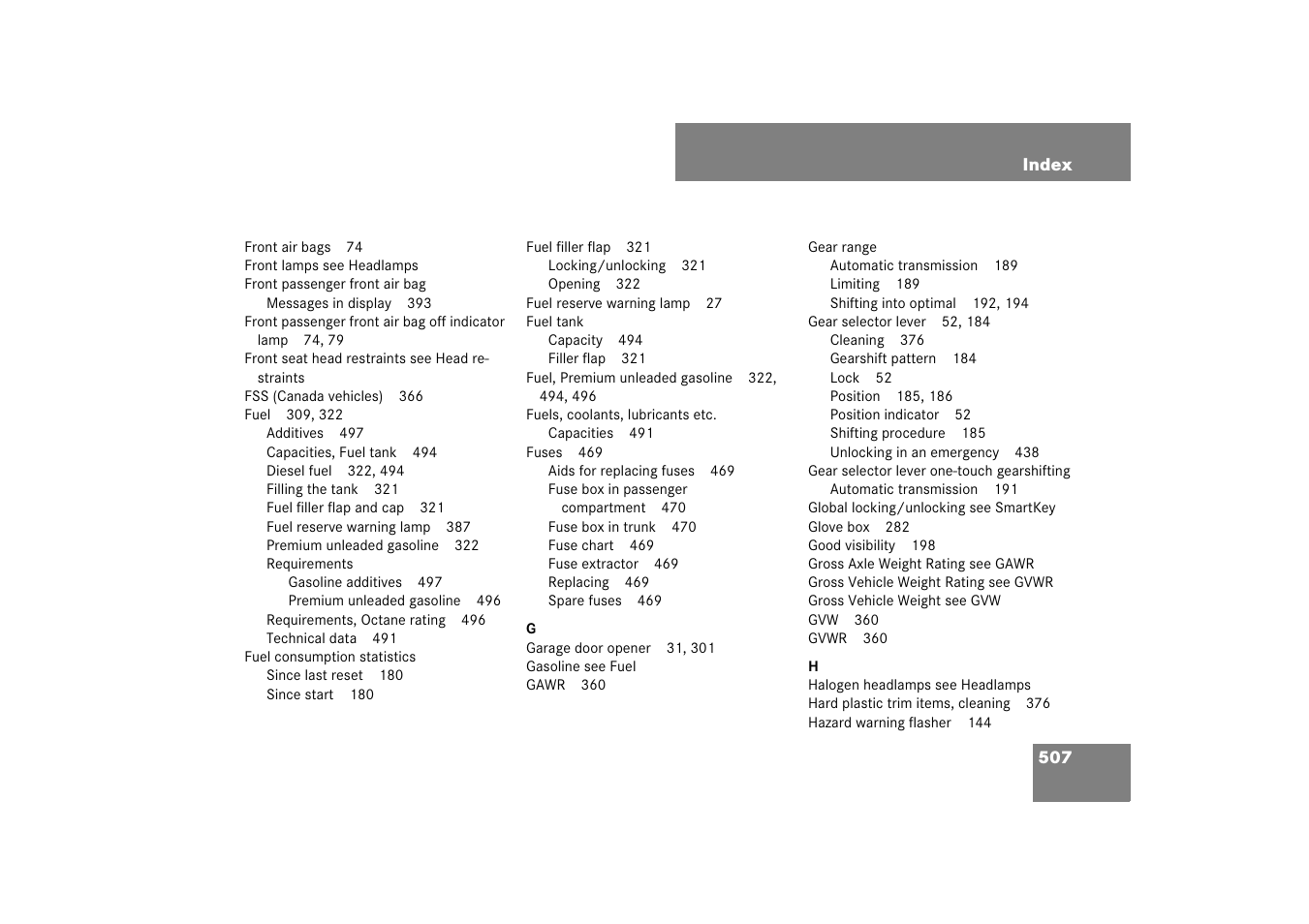 Mercedes-Benz E-Class 2007 Owners Manual User Manual | Page 508 / 522