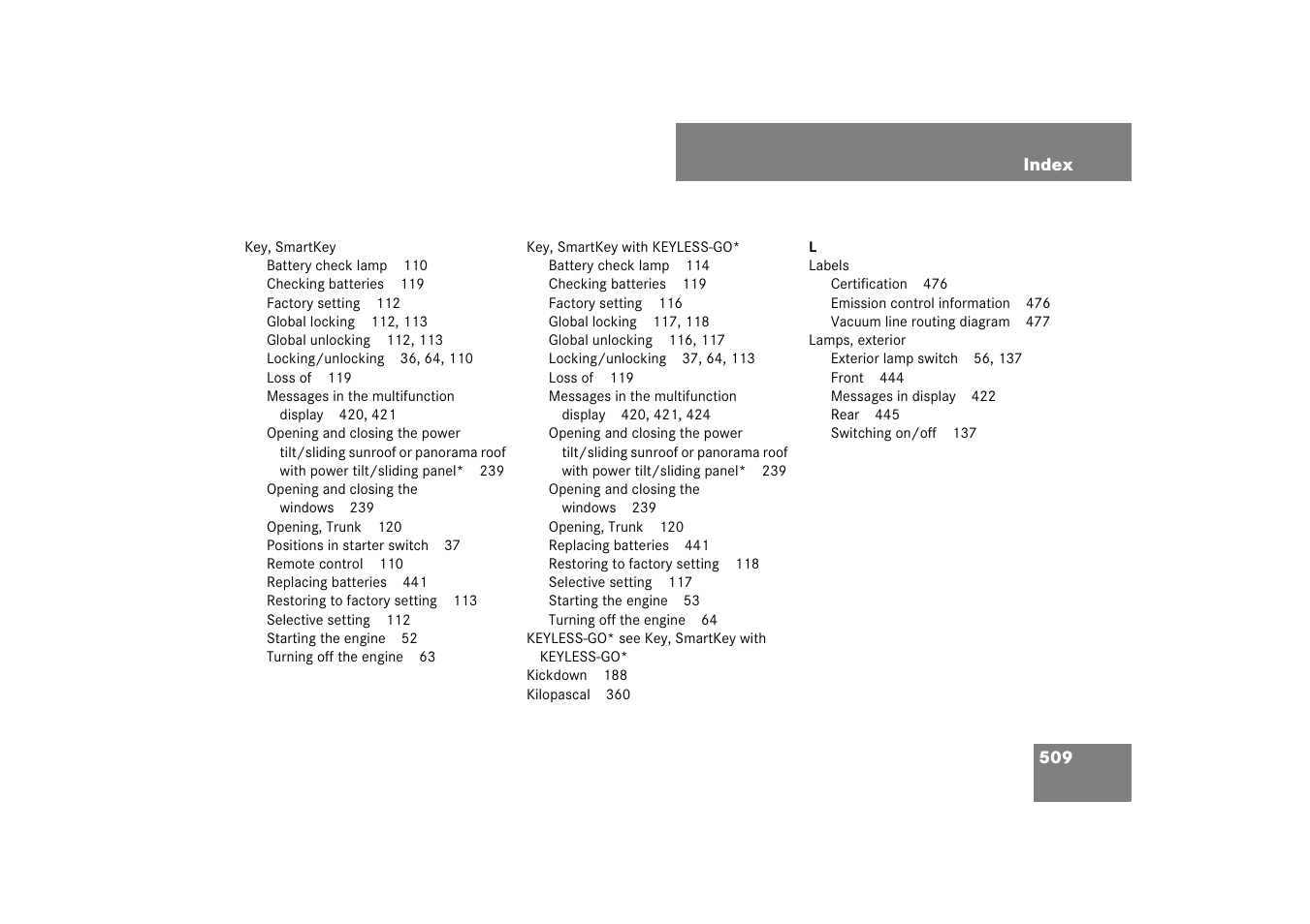 Mercedes-Benz E-Class 2007 Owners Manual User Manual | Page 510 / 522