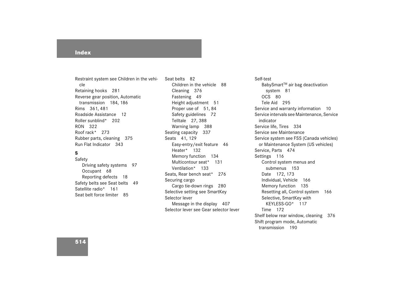 Mercedes-Benz E-Class 2007 Owners Manual User Manual | Page 515 / 522