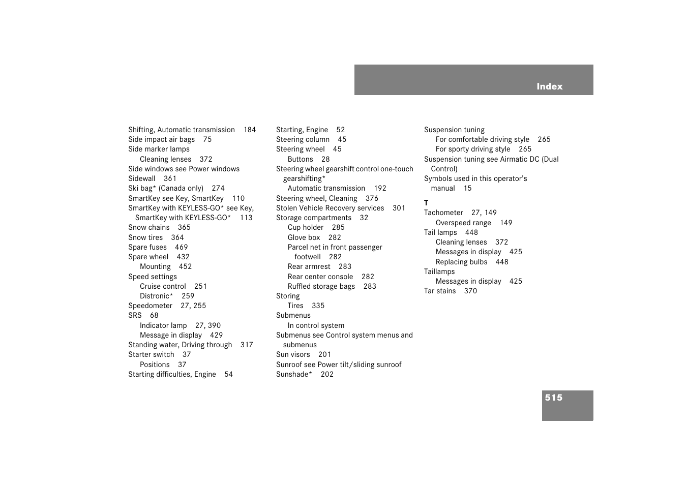 Mercedes-Benz E-Class 2007 Owners Manual User Manual | Page 516 / 522