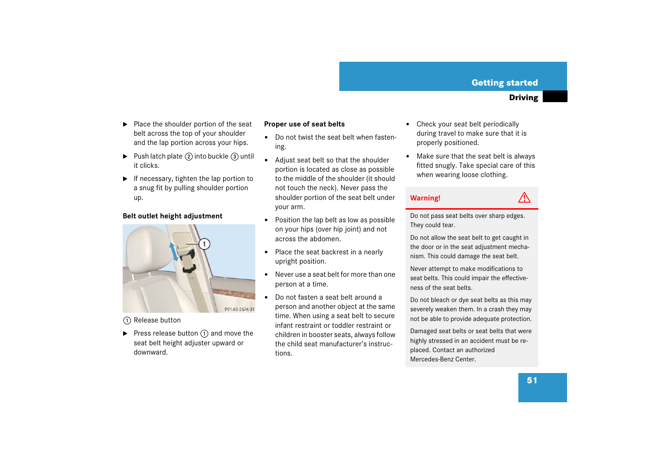 Mercedes-Benz E-Class 2007 Owners Manual User Manual | Page 52 / 522