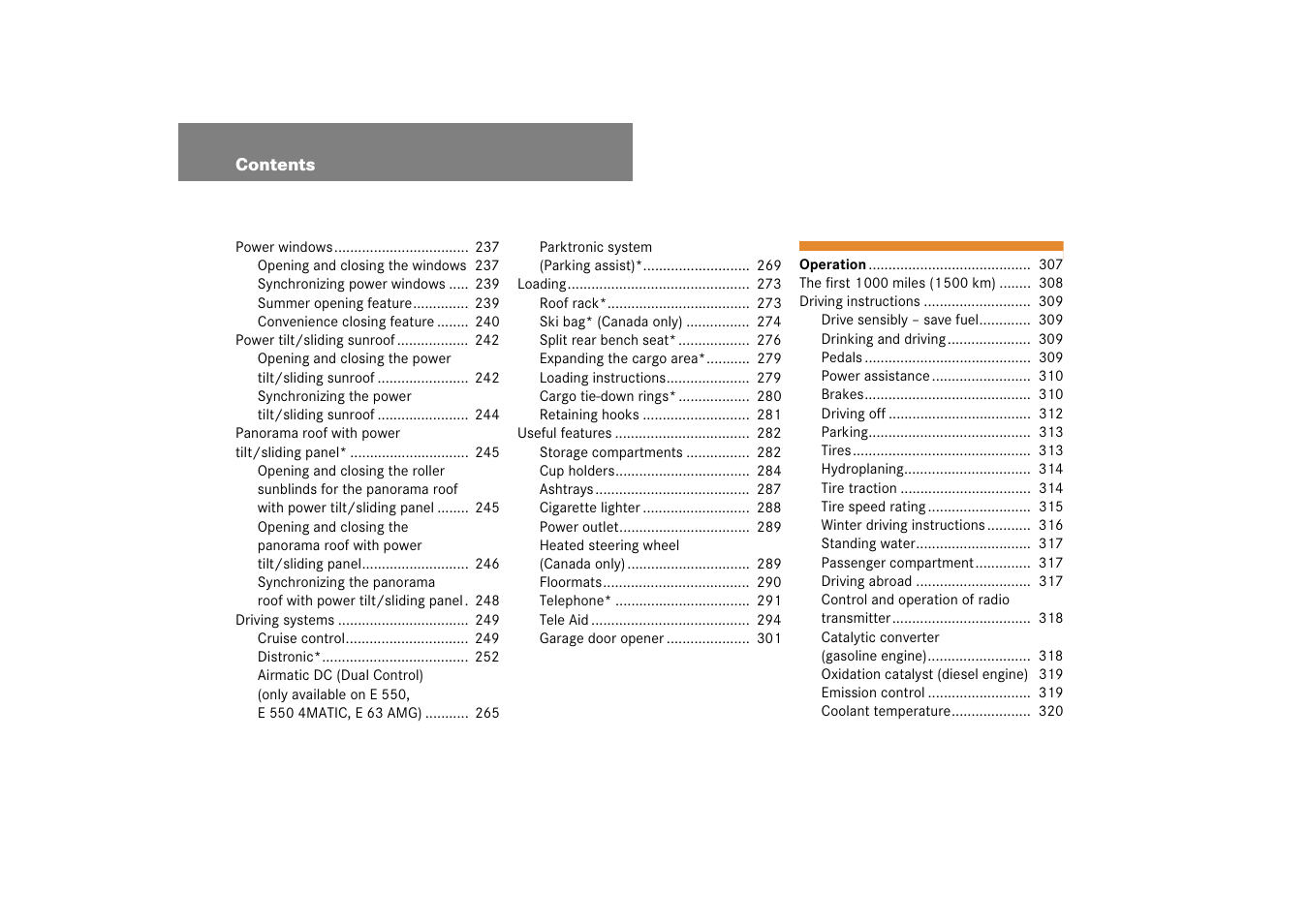 Mercedes-Benz E-Class 2007 Owners Manual User Manual | Page 7 / 522