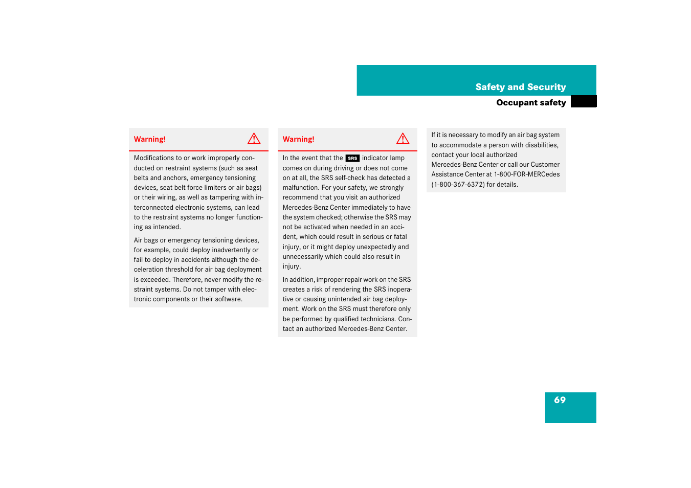 Mercedes-Benz E-Class 2007 Owners Manual User Manual | Page 70 / 522