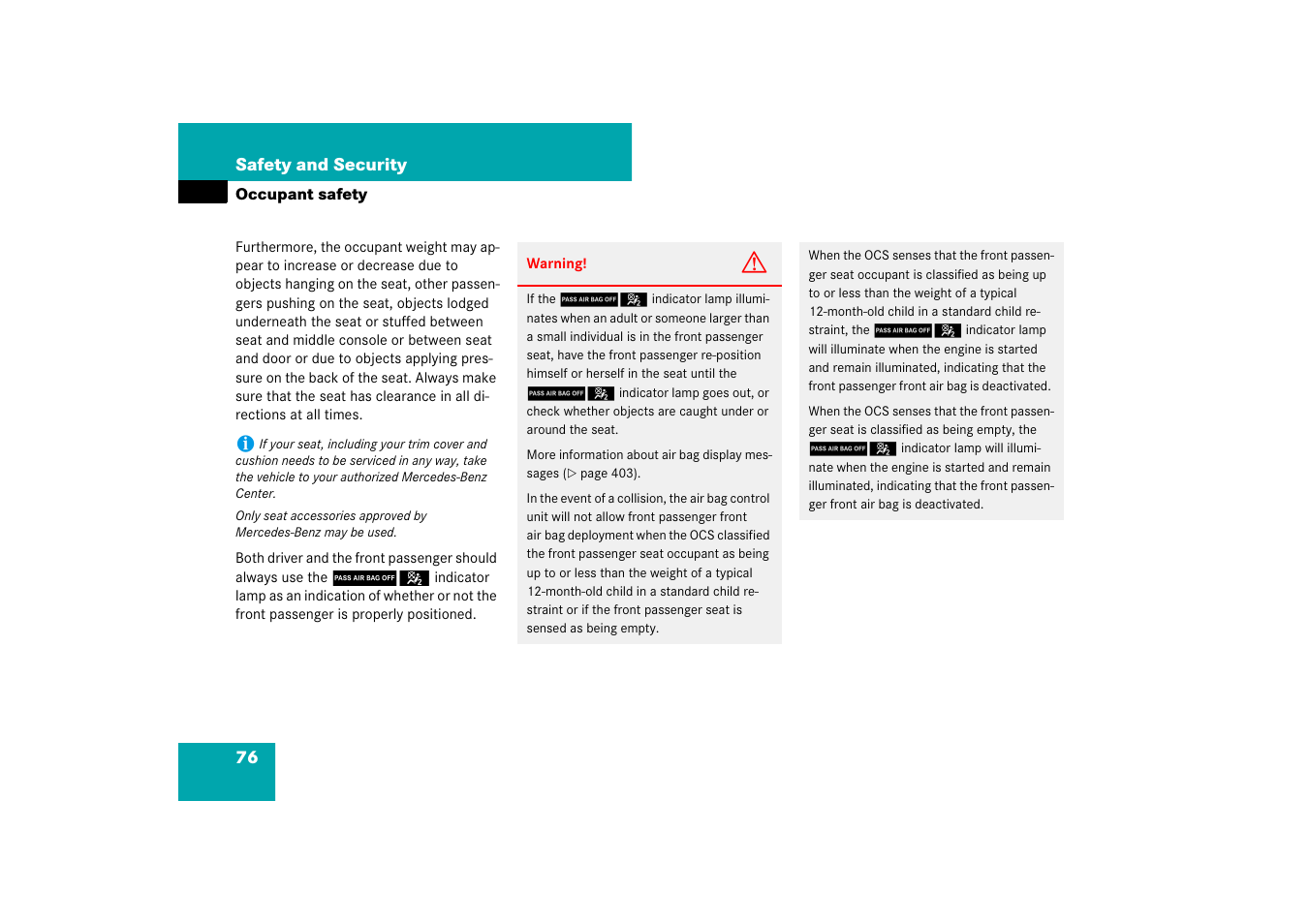 Mercedes-Benz E-Class 2007 Owners Manual User Manual | Page 77 / 522