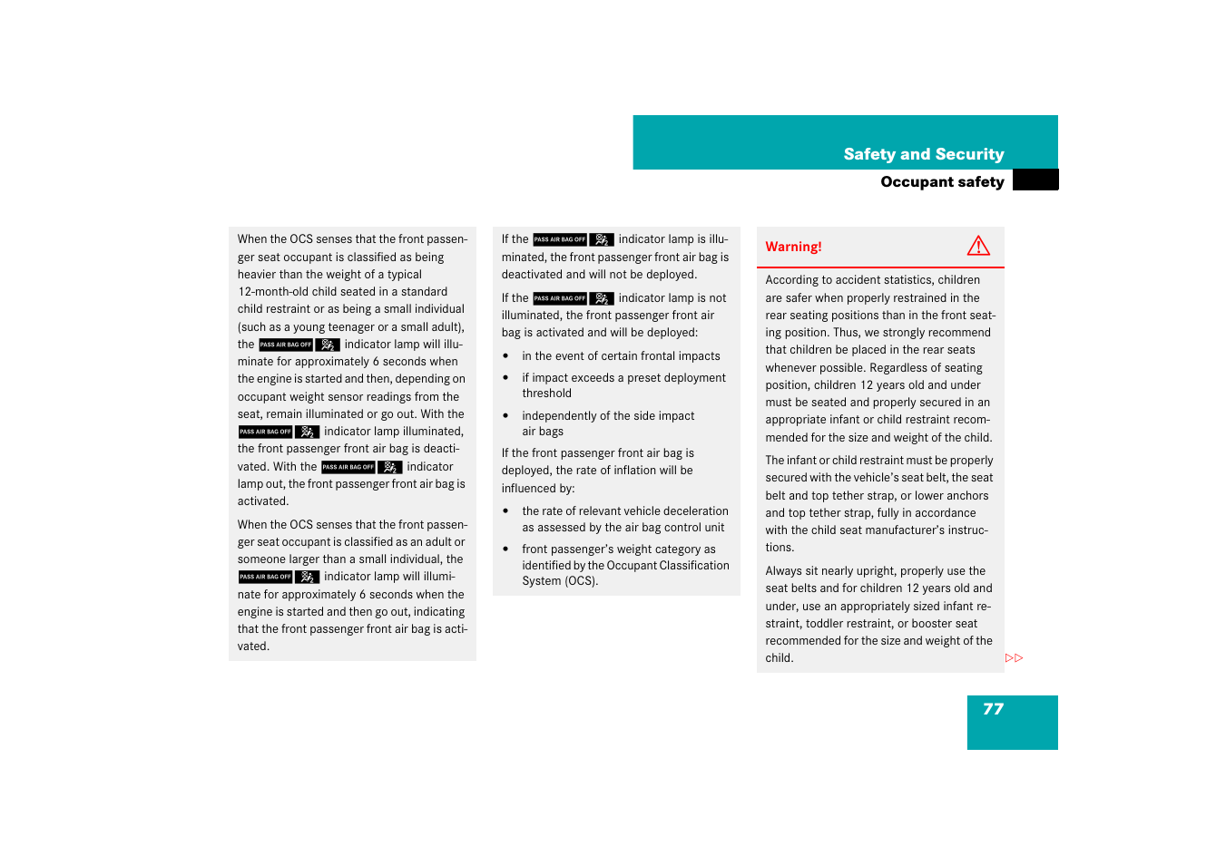Mercedes-Benz E-Class 2007 Owners Manual User Manual | Page 78 / 522