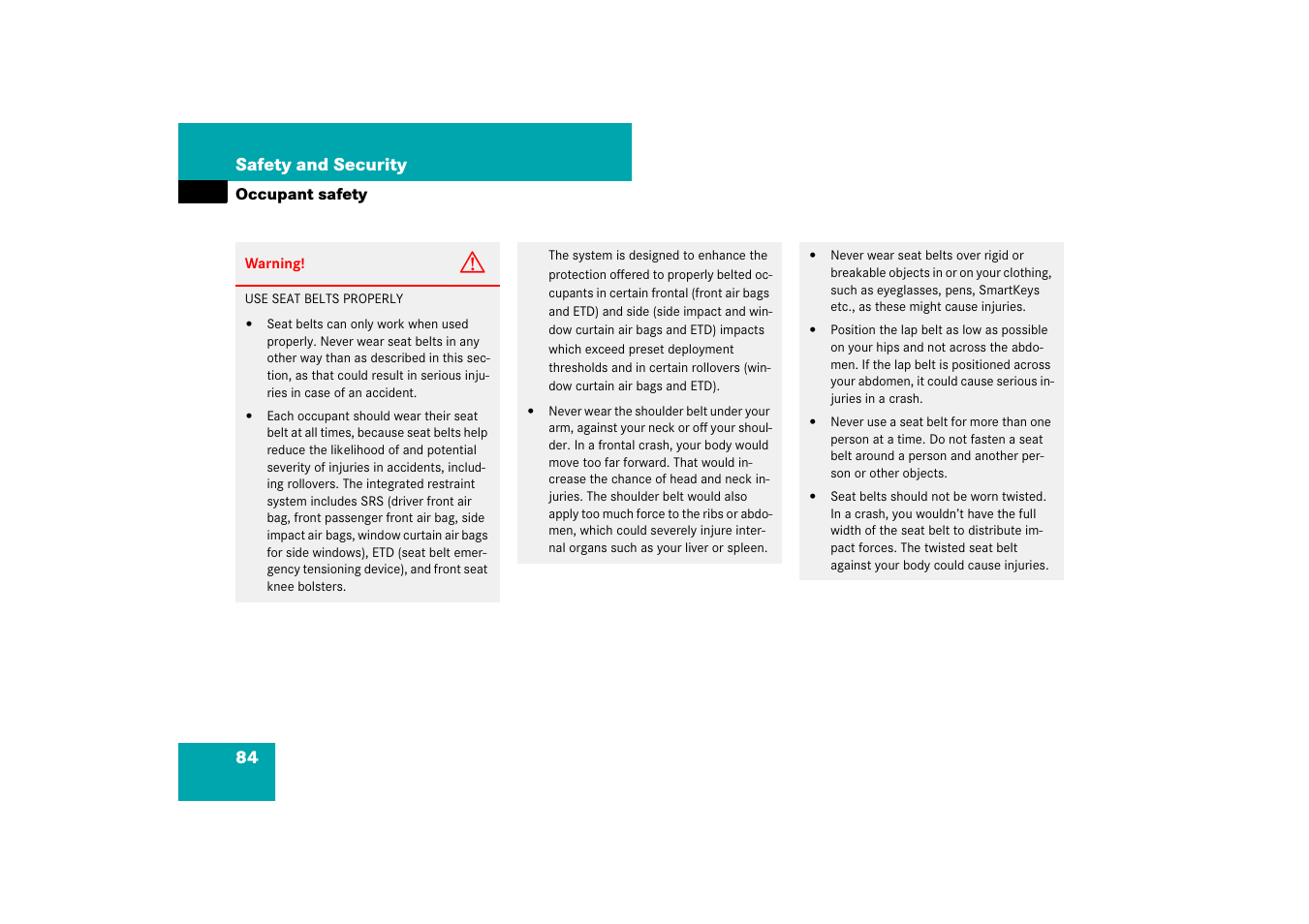 Mercedes-Benz E-Class 2007 Owners Manual User Manual | Page 85 / 522