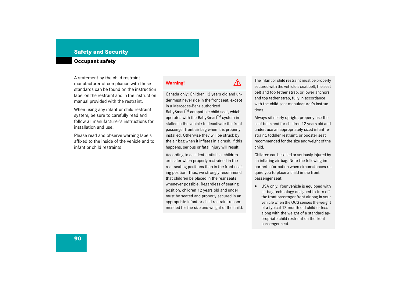 Mercedes-Benz E-Class 2007 Owners Manual User Manual | Page 91 / 522