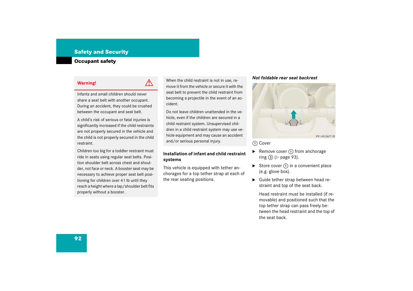 Orages | Mercedes-Benz E-Class 2007 Owners Manual User Manual | Page 93 / 522