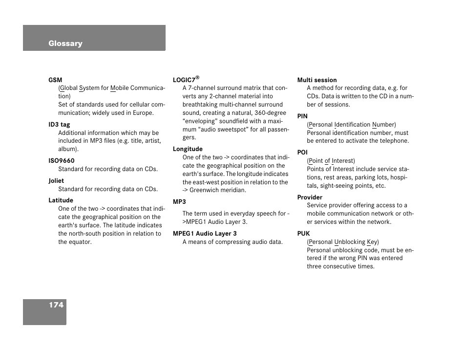 Mercedes-Benz E-Wagon 2007 COMAND Manual User Manual | Page 175 / 187