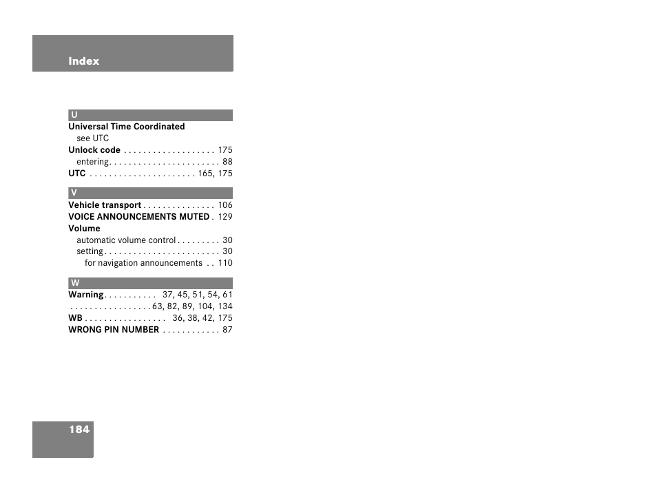 Mercedes-Benz E-Wagon 2007 COMAND Manual User Manual | Page 185 / 187